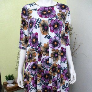 Plus Size Floral Dress Size 2XL Casual Loungewear